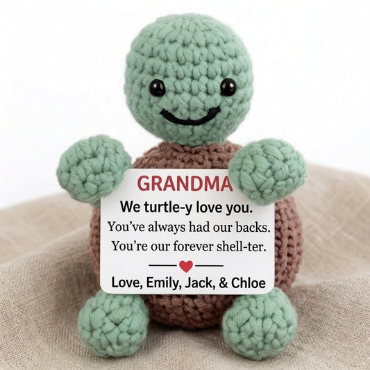 Custom Turtle Crochet Mother's day gift for Mom, Grandma - Permagift