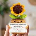 You are my sunshine - Custom Flower Crochet Gift For Mom, Grandma, Mentor - Permagift