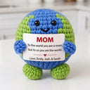 You Are The World - Personalized Crochet Mom Gift - Permagift