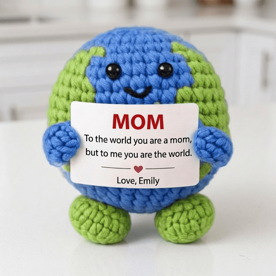 You Are The World - Personalized Crochet Mom Gift - Permagift