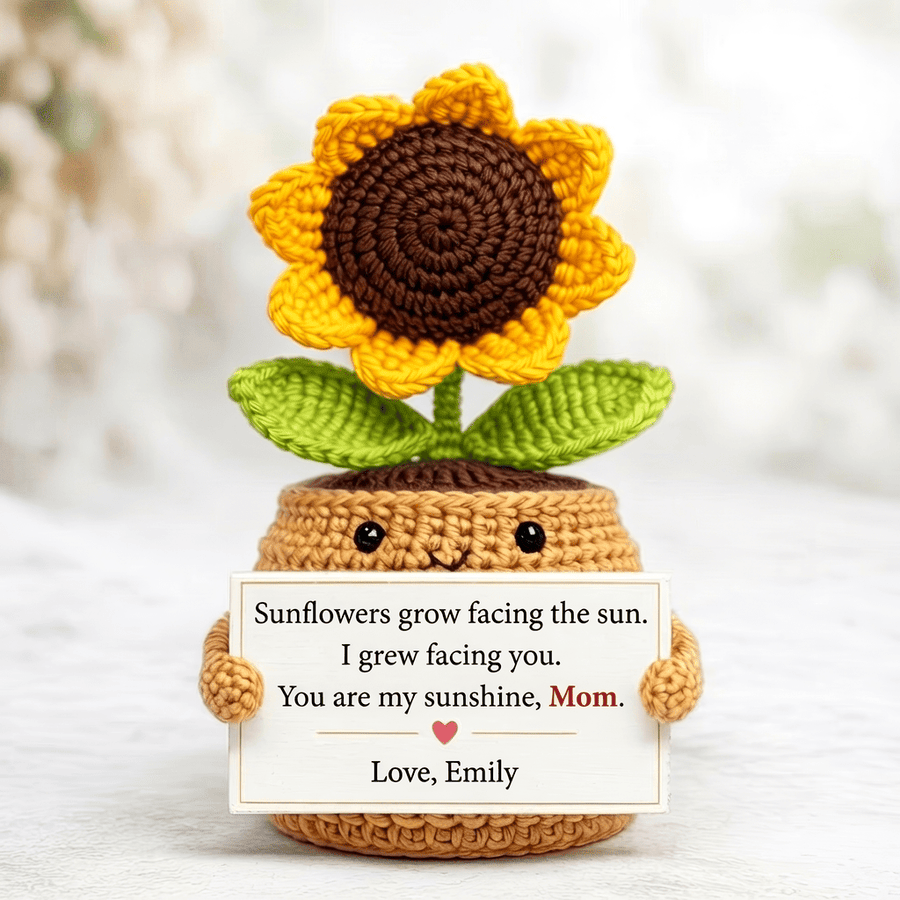 You are my sunshine - Custom Flower Crochet Gift For Mom, Grandma, Mentor - Permagift