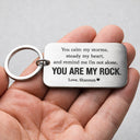 You Are My Rock Custom Keychain - Permagift